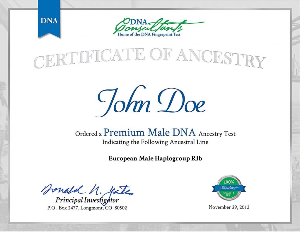 Premium Male DNA Test YDNA by DNA Consultants DNA Test for Health